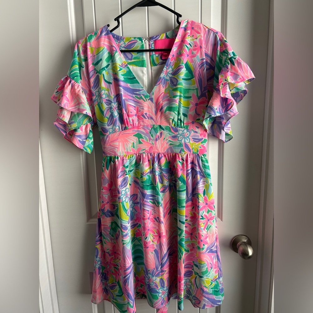 Floral Pink and Green Lilly Pulitzer Dress